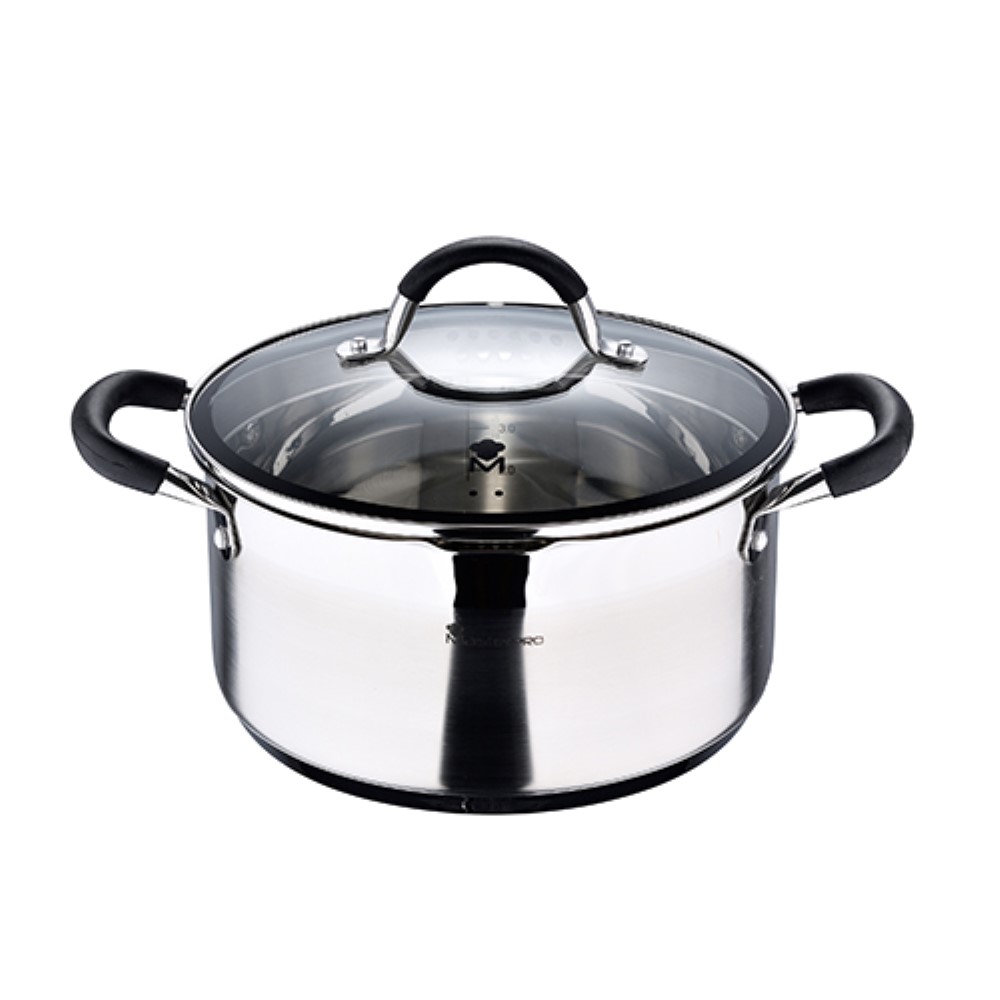 Kastrull med lock Masterpro 5 L Rostfritt stål (24 x 12 cm)