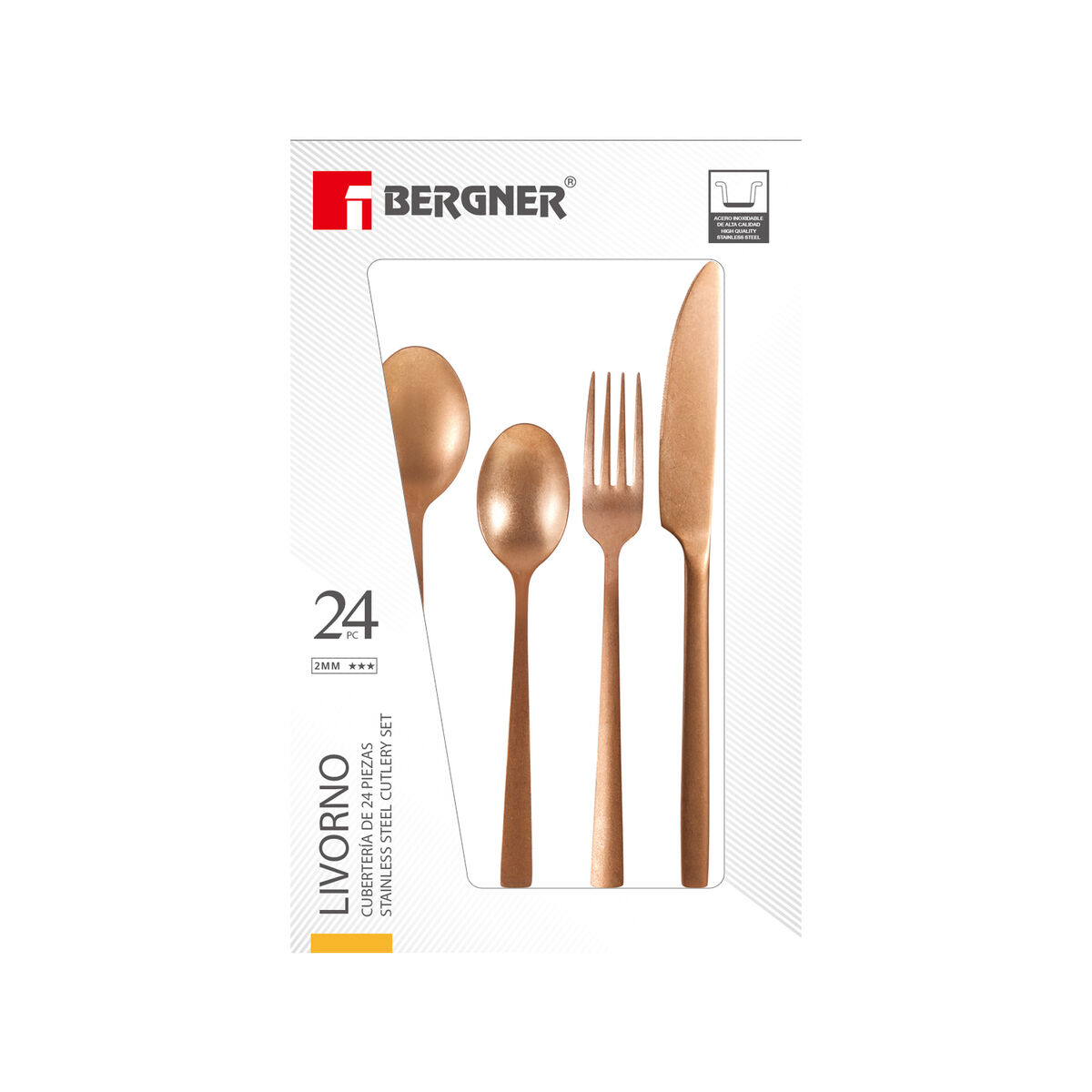 Bestick Bergner Q3453 Rostfritt stål (24 pcs) - 2