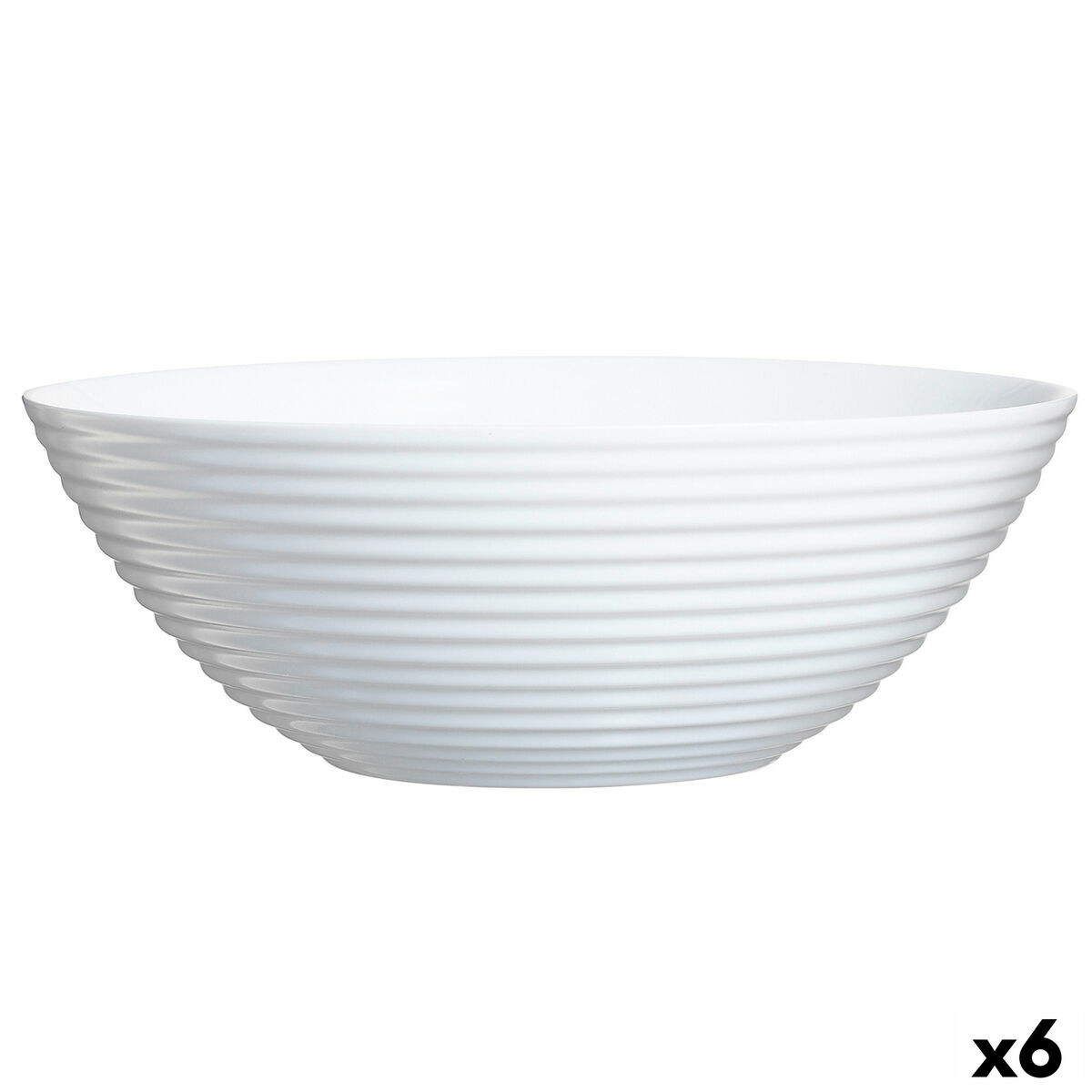 Salladsskål Luminarc Harena Vit Glas (Ø 27,3 cm) (6 antal)