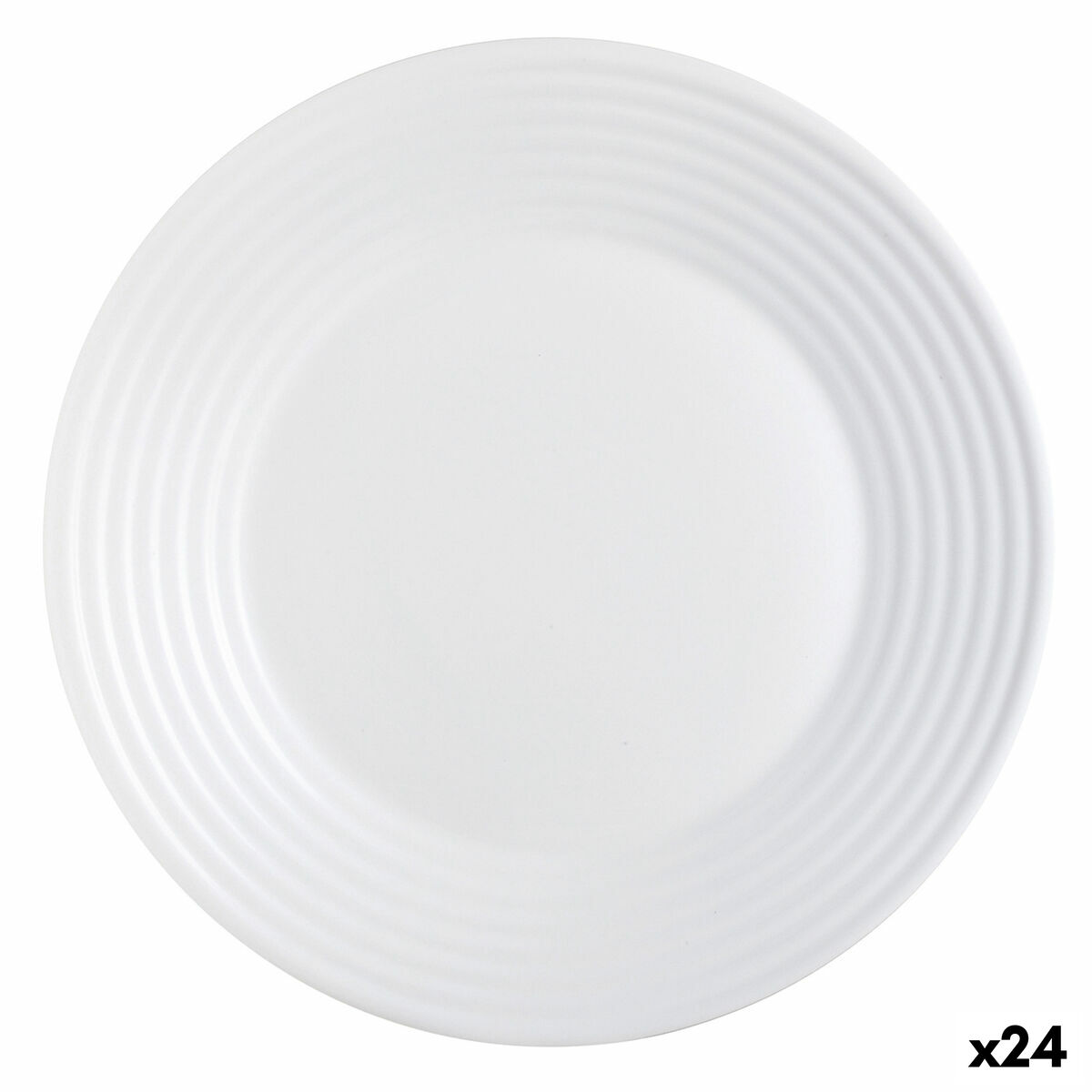 Tallriksunderlägg Luminarc Harena Vit Glas (Ø 27 cm) (24 antal)