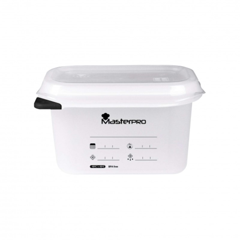Lunchlåda Masterpro Transparent Plast polypropen, Kapacitet: 0,6 l