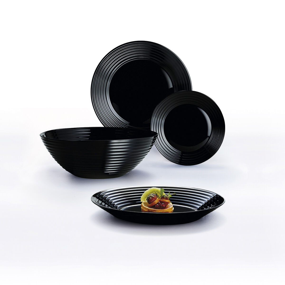 Dessert Luminarc Harena Svart Glas (19 cm) (24 antal) - 3