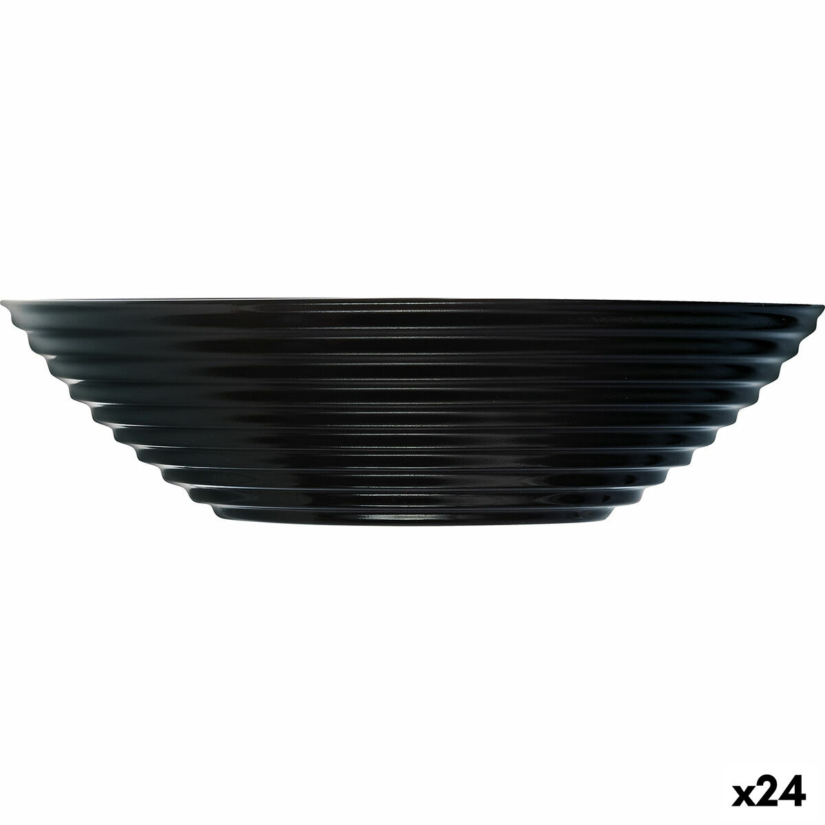 Skål Luminarc Harena Soppa 20 cm Svart Glas (24 antal)