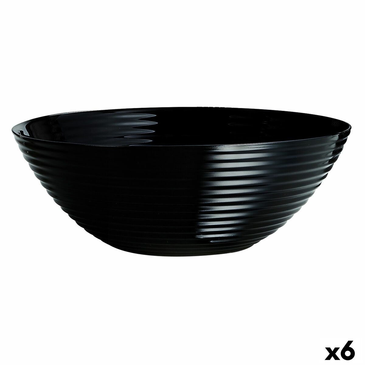 Salladsskål Luminarc Harena Svart Glas (Ø 27 cm) (6 antal)