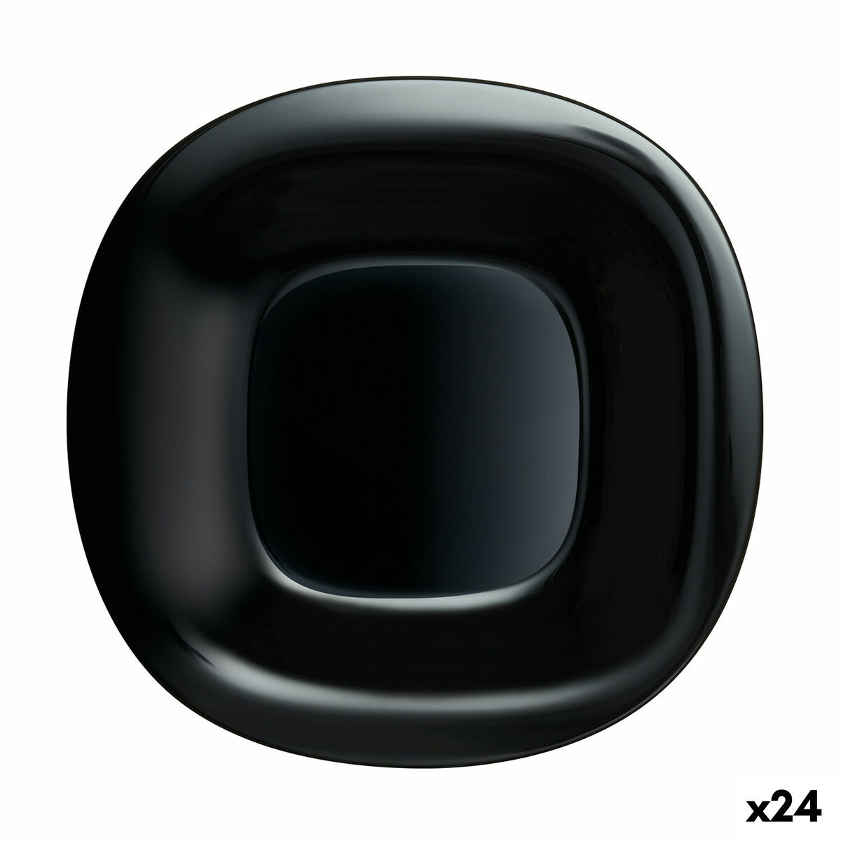 Lapostányér Luminarc Carine Svart Glas (Ø 26 cm) (24 antal)