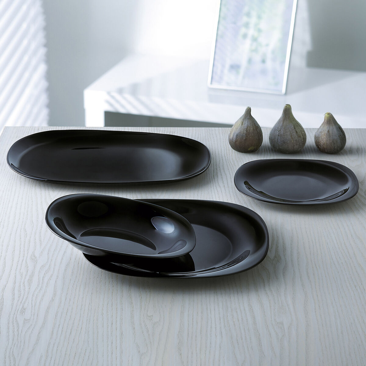 Lapostányér Luminarc Carine Svart Glas (Ø 26 cm) (24 antal) - 2