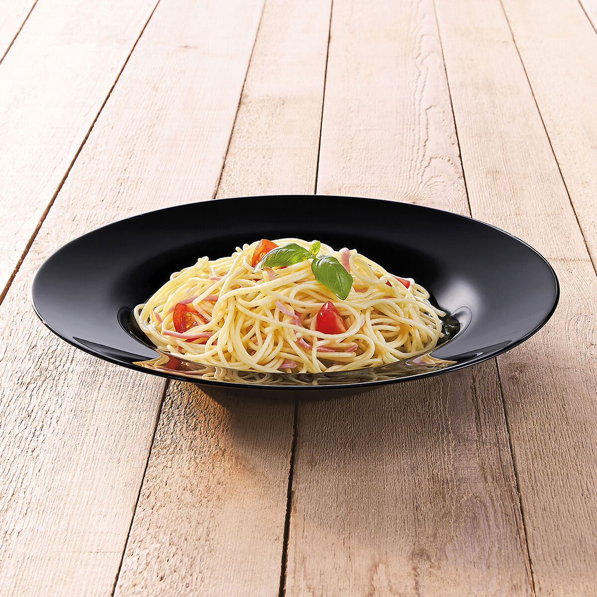 Pastatallrik Luminarc Friends Time Svart Glas (28,5 cm) (12 antal) - 4