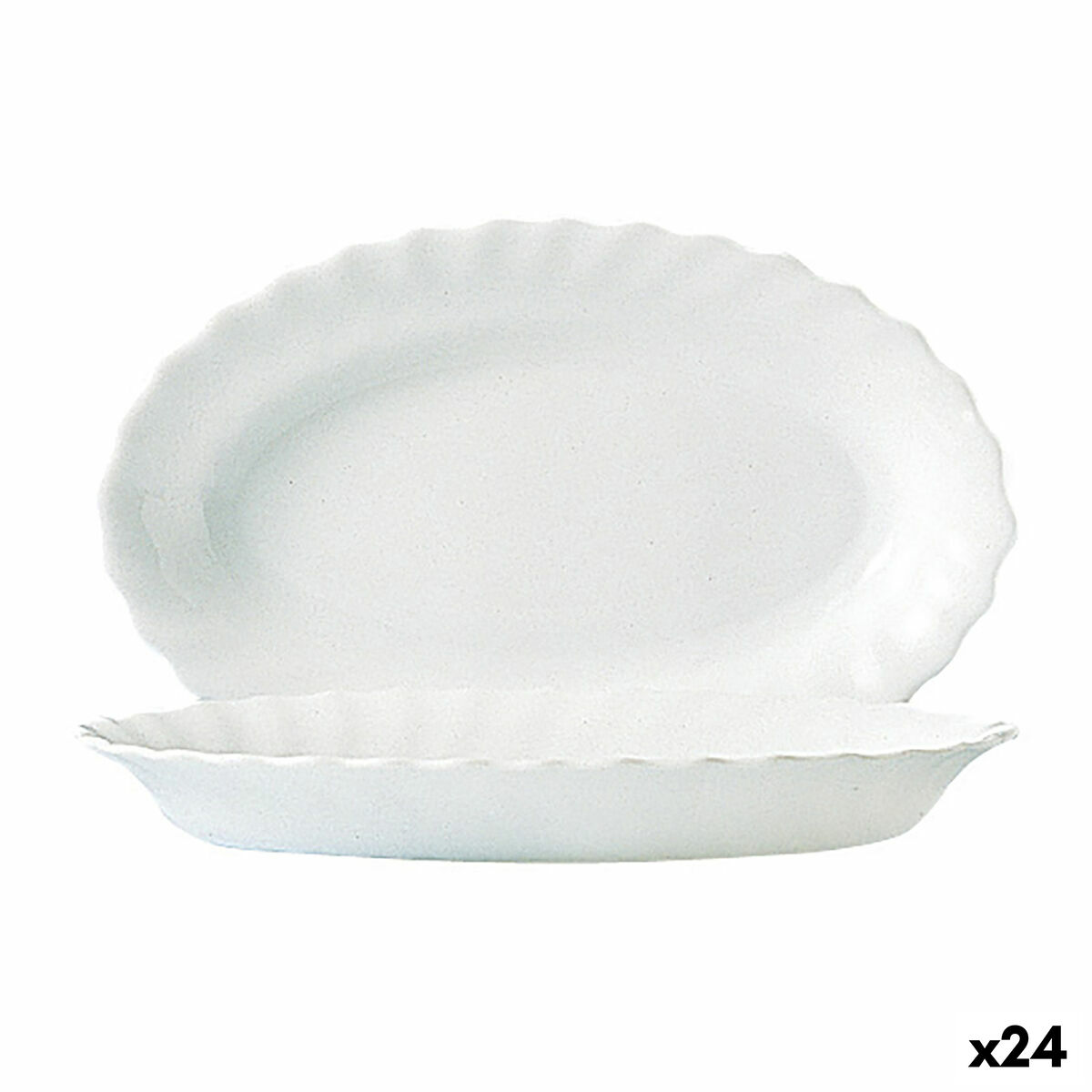 Servingsfat Luminarc Trianon Vit Glas (22 cm) (24 antal)
