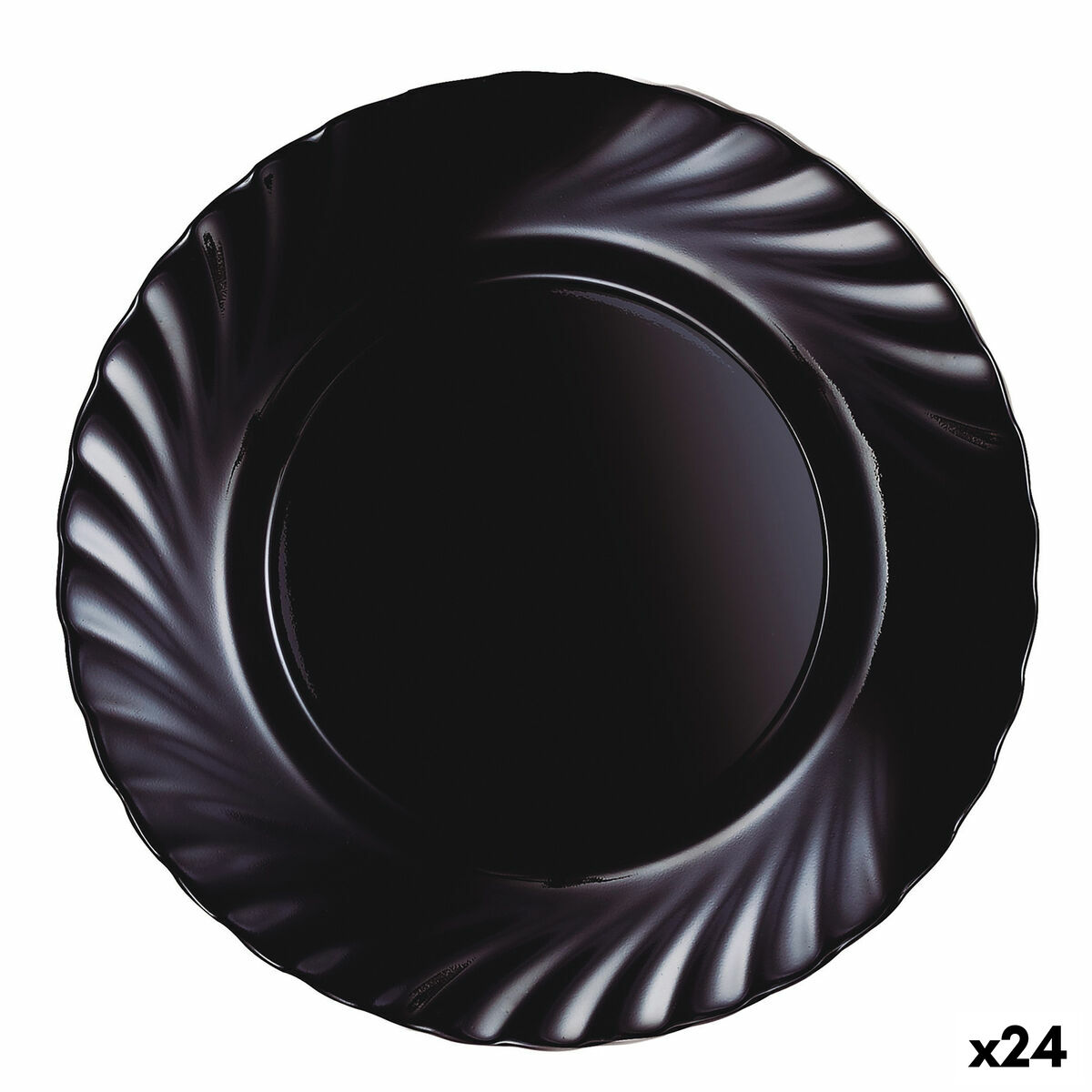 Lapostányér Luminarc Trianon Svart Glas (Ø 24,5 cm) (24 antal)