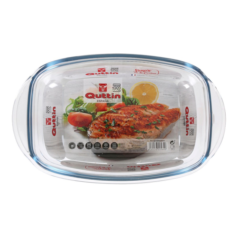 Kastrull med lock Quttin Glas (3L + 1,5L) - 2