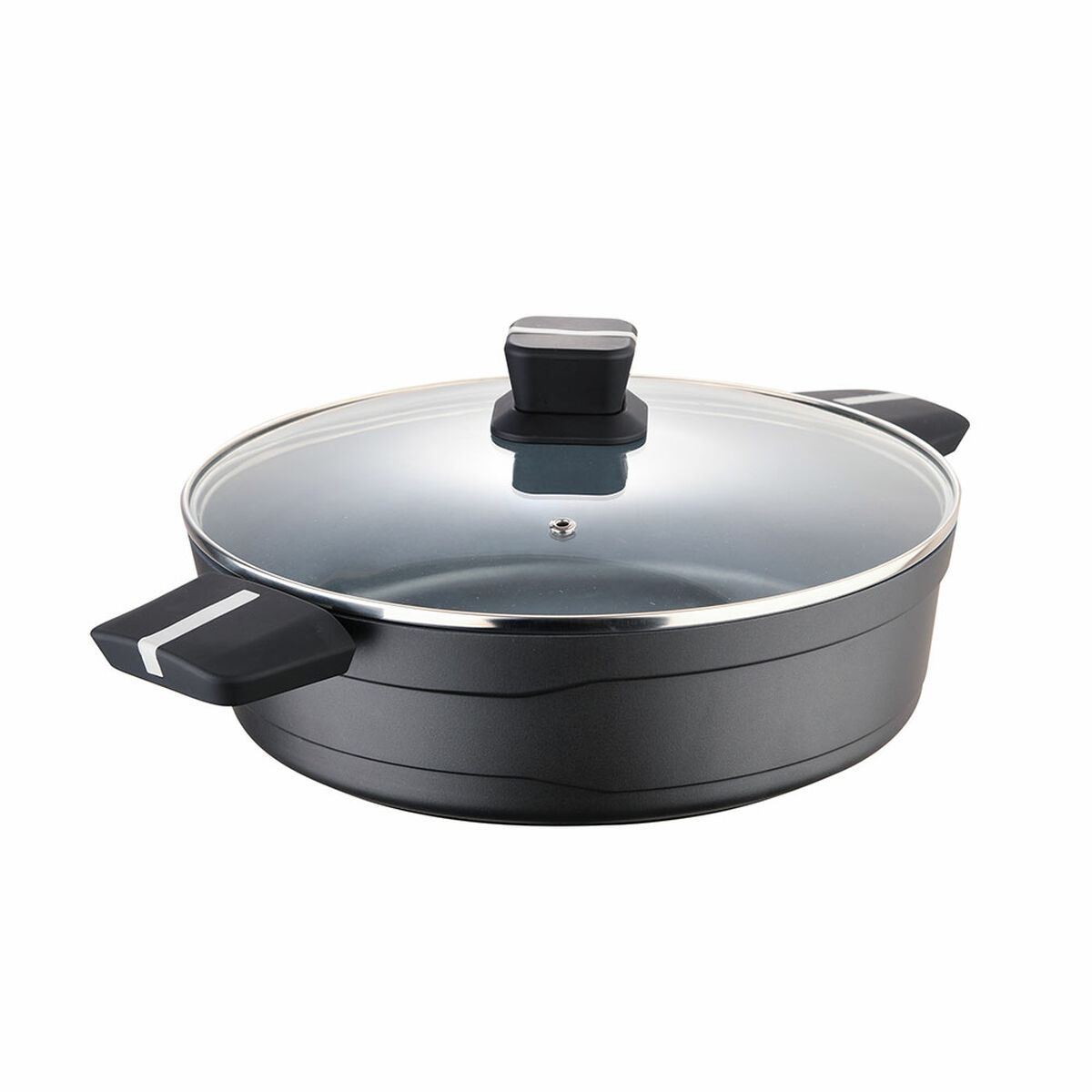 Kastrull med glaslock San Ignacio Bistro SG6427 Släppa Aluminium (Ø 28 x 8 cm)