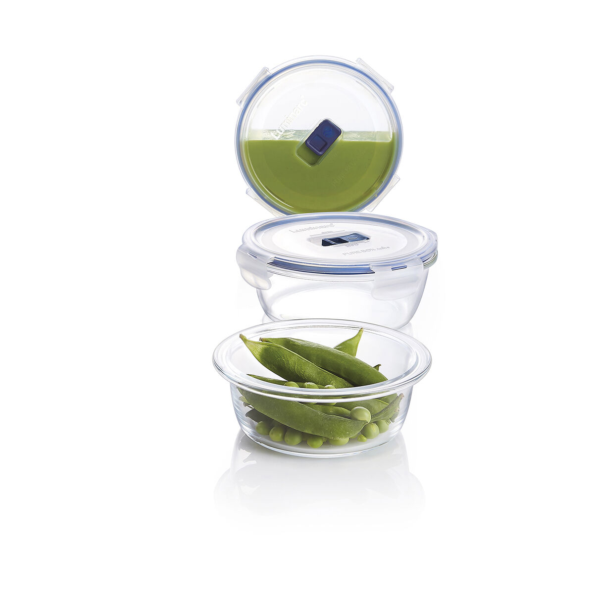 Hermetisk matlåda Luminarc Pure Box Active 420 ml 12 x 5 cm Dvobarvna Glas (6 antal) - 2