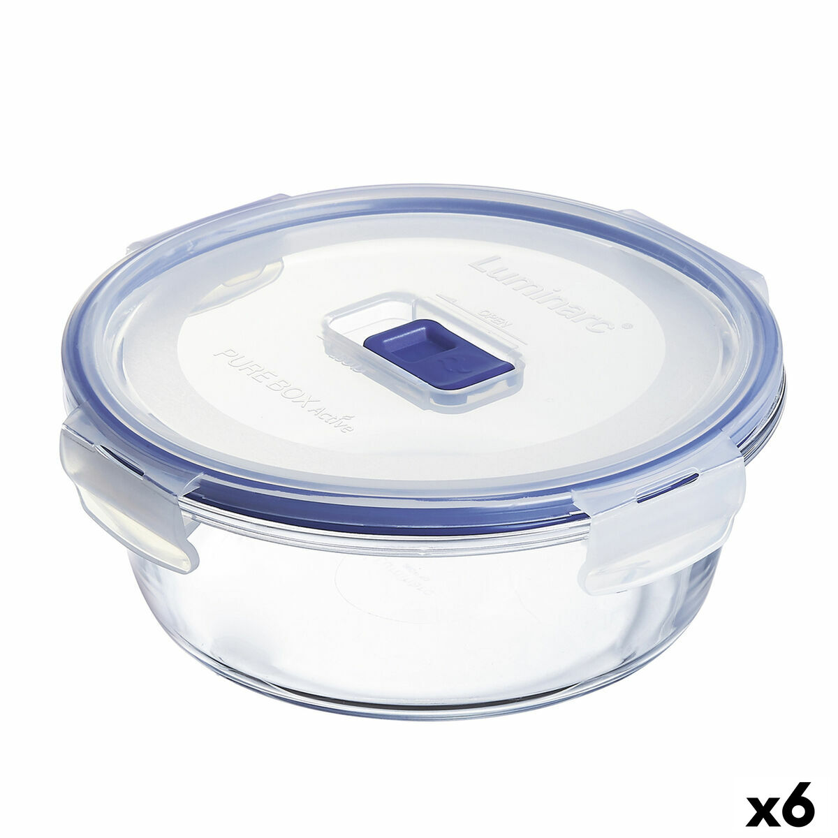 Hermetisk matlåda Luminarc Pure Box Active 920 ml 15 x 7 cm Dvobarvna Glas (6 antal)