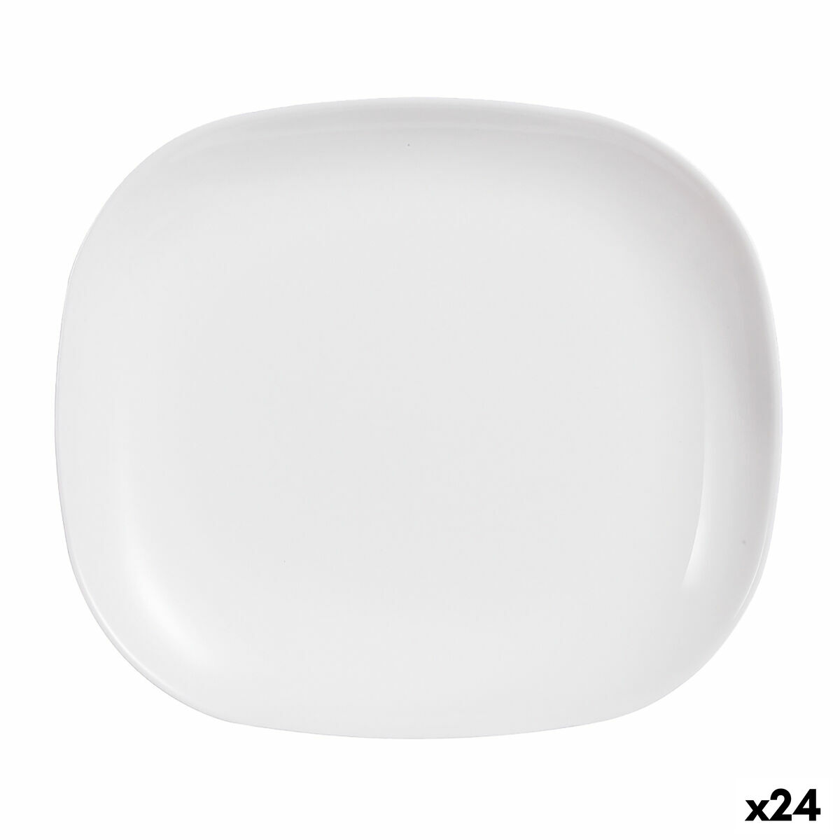 Servingsfat Luminarc Sweet Line Rektangulär Vit Glas (21 x 19 cm) (24 antal)