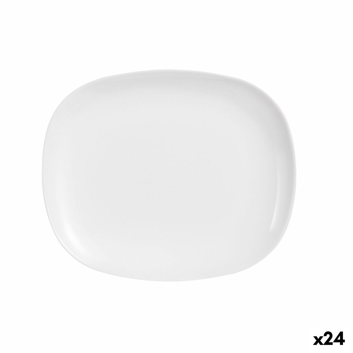 Servingsfat Luminarc Sweet Line Rektangulär Vit Glas (28 x 33 cm) (24 antal)
