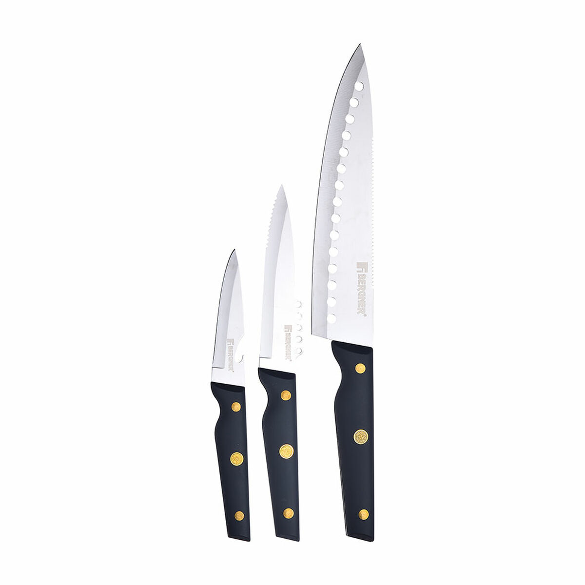Knivset Bergner Pro Reeco BG41026DBL Rostfritt stål ABS 3 Delar