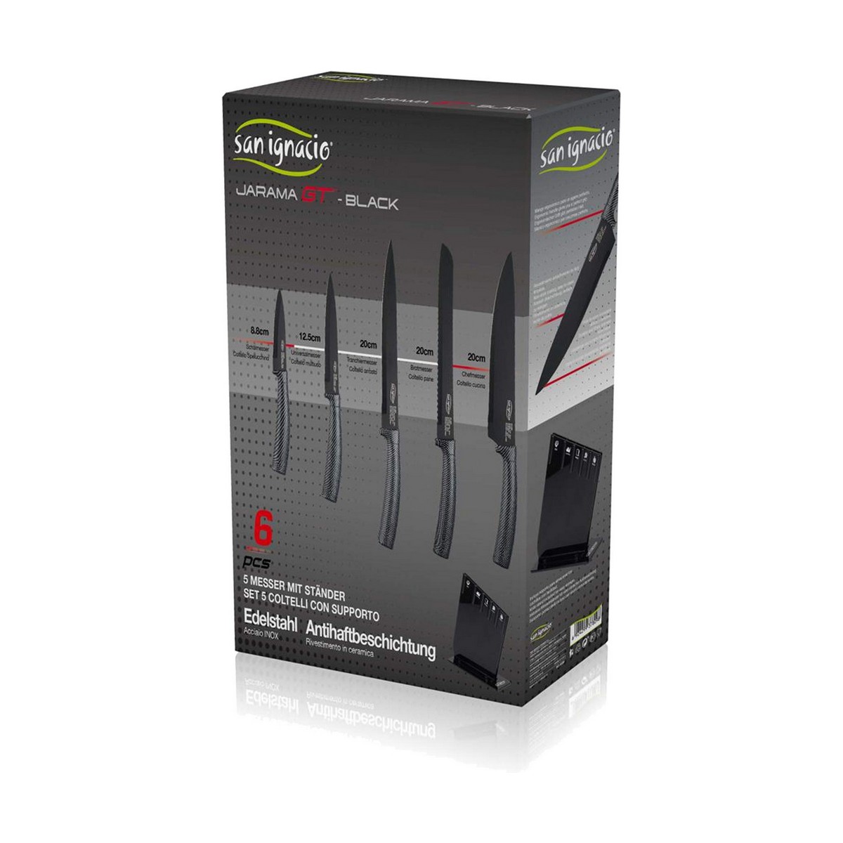 Set med köksknivar och hållare San Ignacio Jarama GT SG4330 Rostfritt stål ABS (6 Delar) - 2