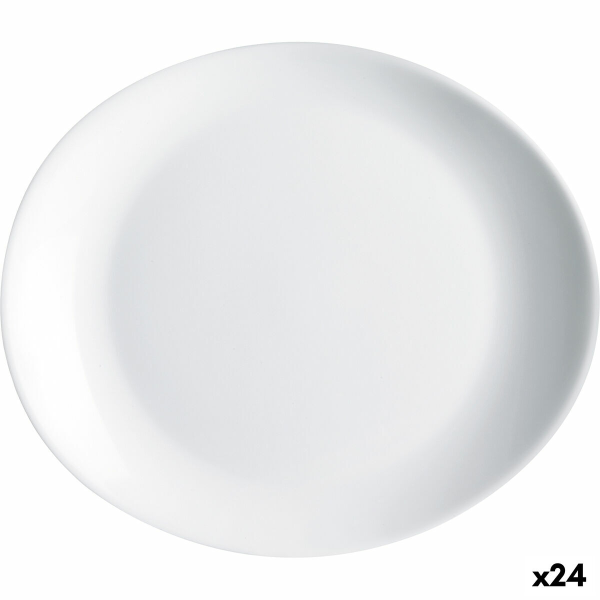 Lapostányér Luminarc Friends Time Kött 30 x 26 cm Vit Glas (24 antal)