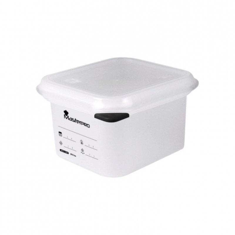 Lunchlåda Masterpro Transparent Plast polypropen, Kapacitet: 1,1 L - 3