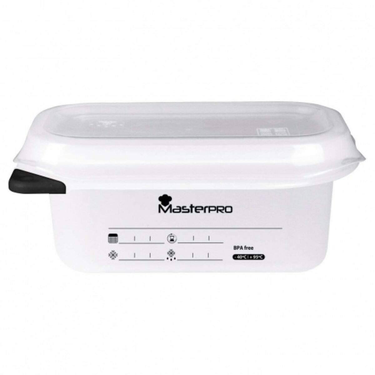 Lunchlåda Masterpro Transparent Plast polypropen, Kapacitet: 1,1 L - 5