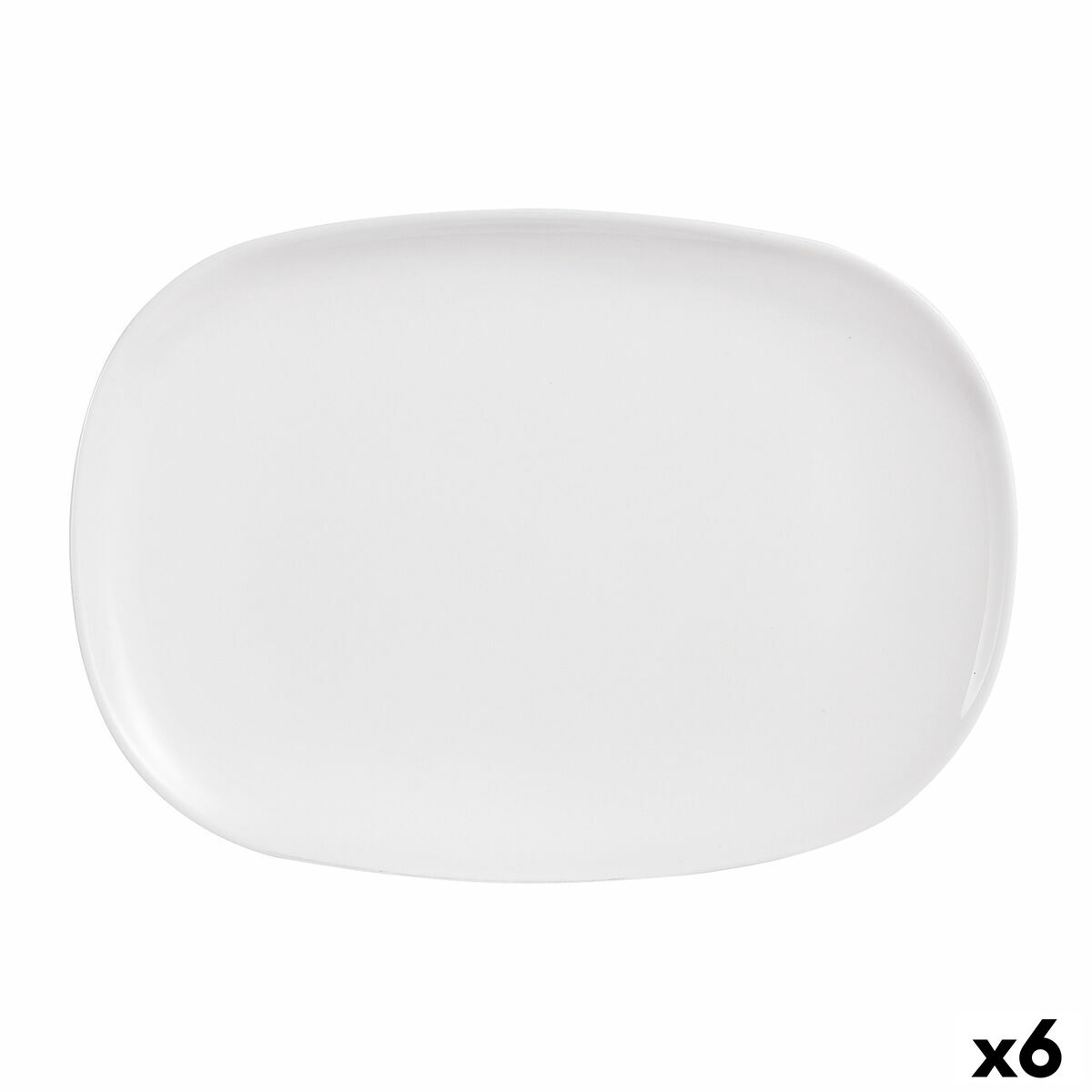 Servingsfat Luminarc Sweet Line Rektangulär Vit Glas 35 x 24 cm (6 antal)