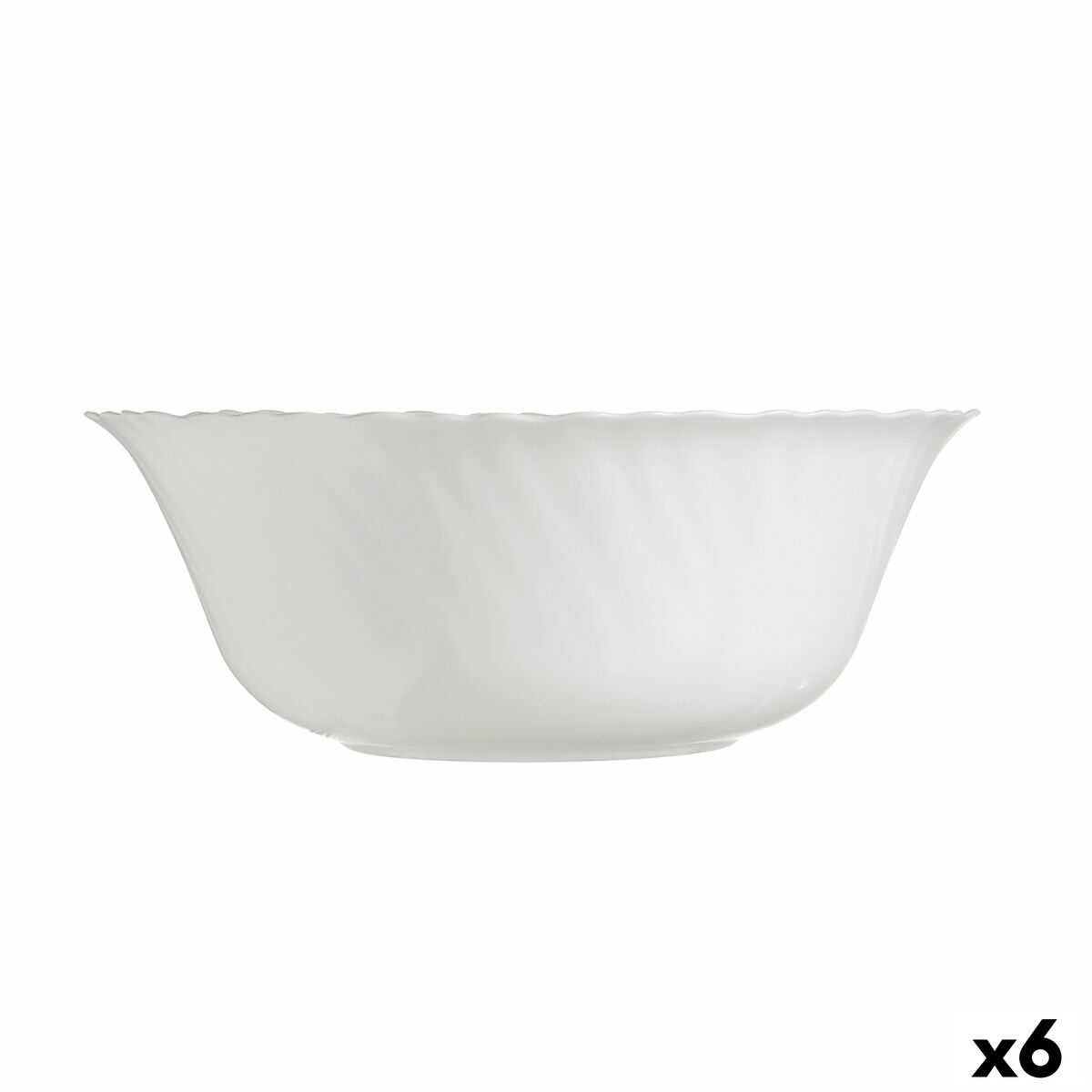Salladsskål Luminarc Feston Vit Glas (25 cm) (6 antal)