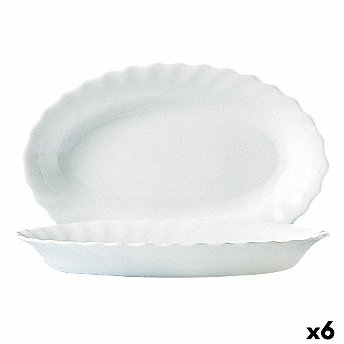 Servingsfat Luminarc Trianon Vit Glas (Ø 35 cm) (6 antal)