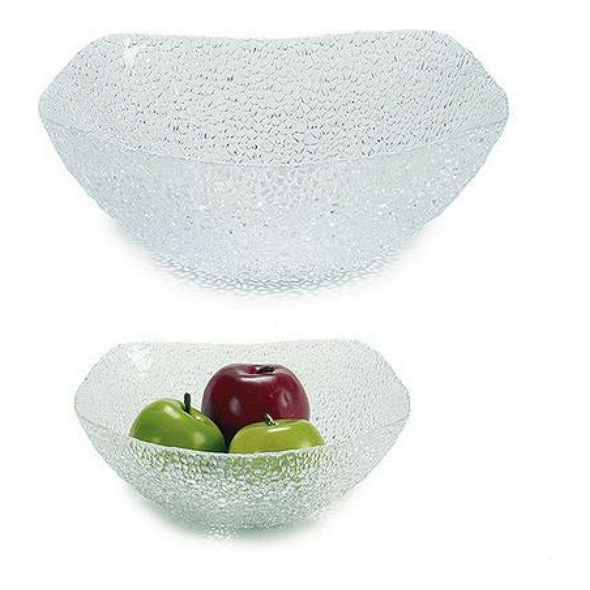Fruktskål Glamour 8430852566645 Transparent Glas 24,5 x 8,5 x 24,5 cm - 5
