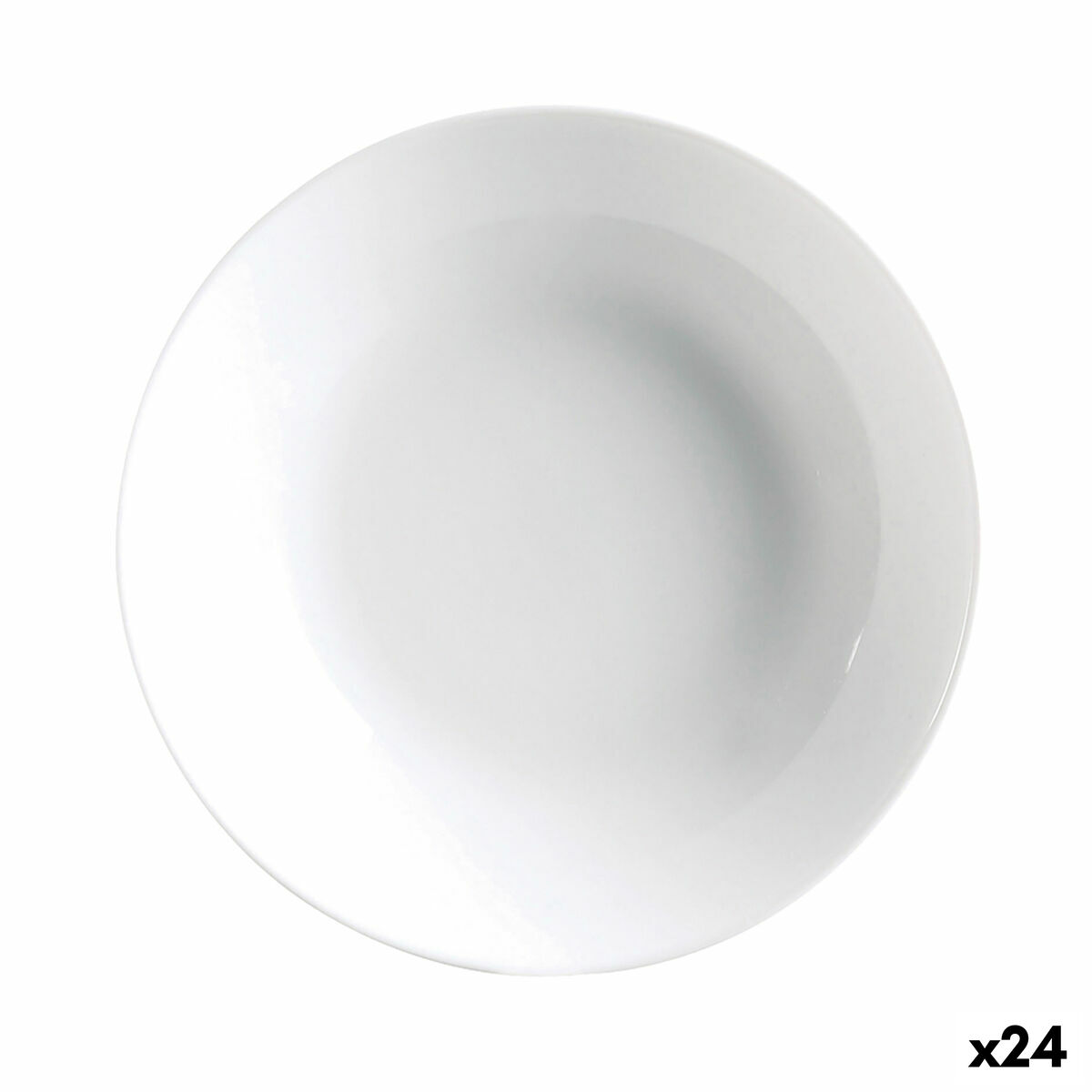 Djup tallrik Luminarc Diwali 20 cm Vit Glas (24 antal)
