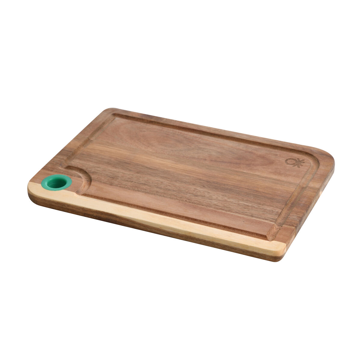 Skärbräda Benetton Rainbow Grön Akaciaträ (33 x 23 x 1,5 cm)