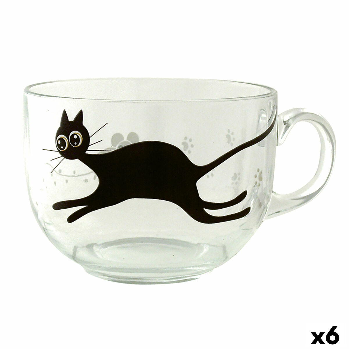 Koppar Luminarc Mistigri Stor Transparent Katt Glas 500 ml
