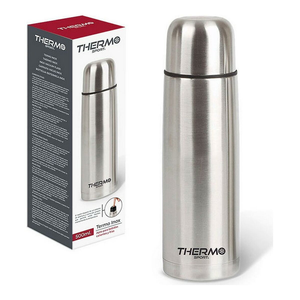 Termos för mat ThermoSport Rostfritt stål 500 ml 6,8 x 24,5 cm - 3