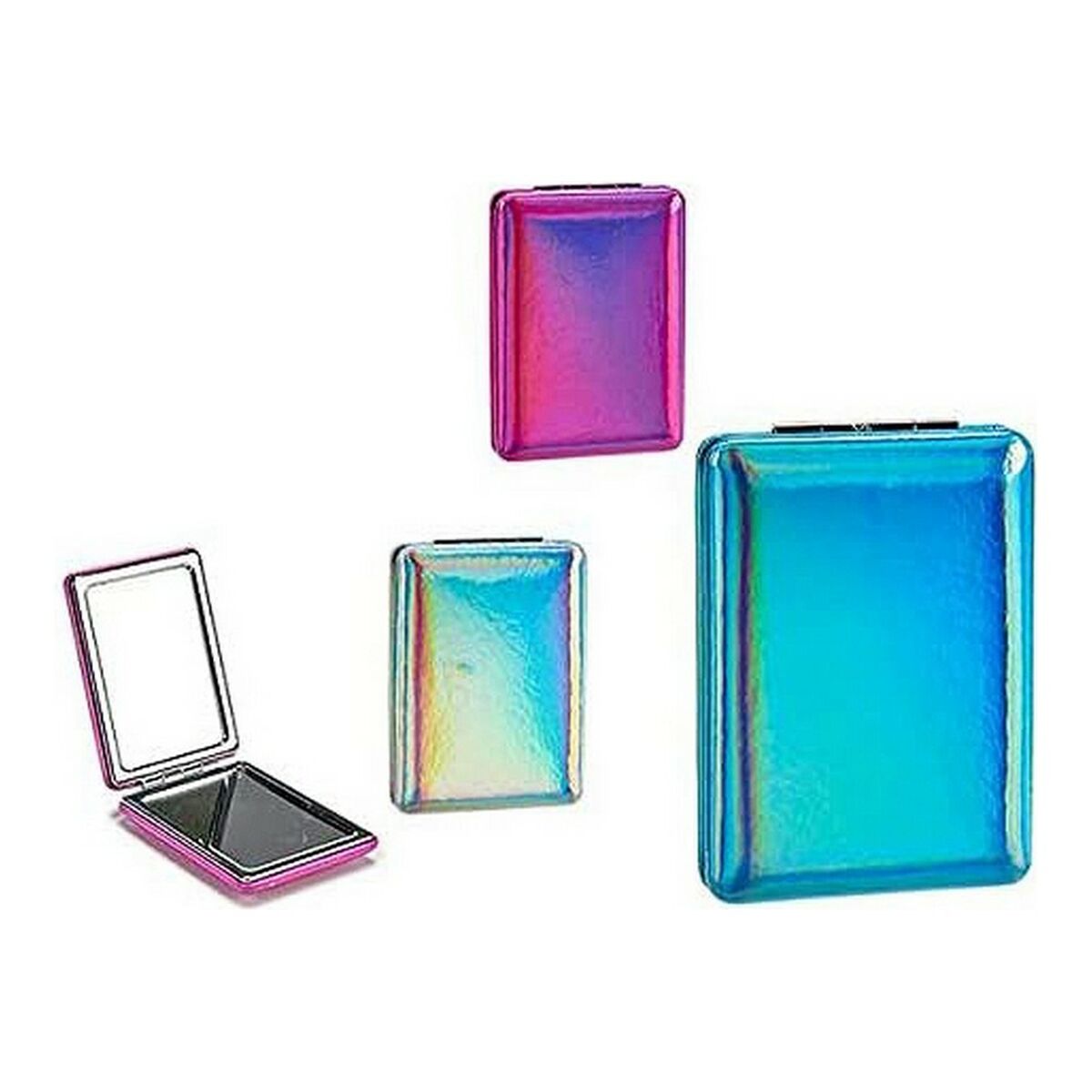 Förstorande Spegel Silvrig Blå Rosa 2,5 x 8,5 x 6,2 cm - 4