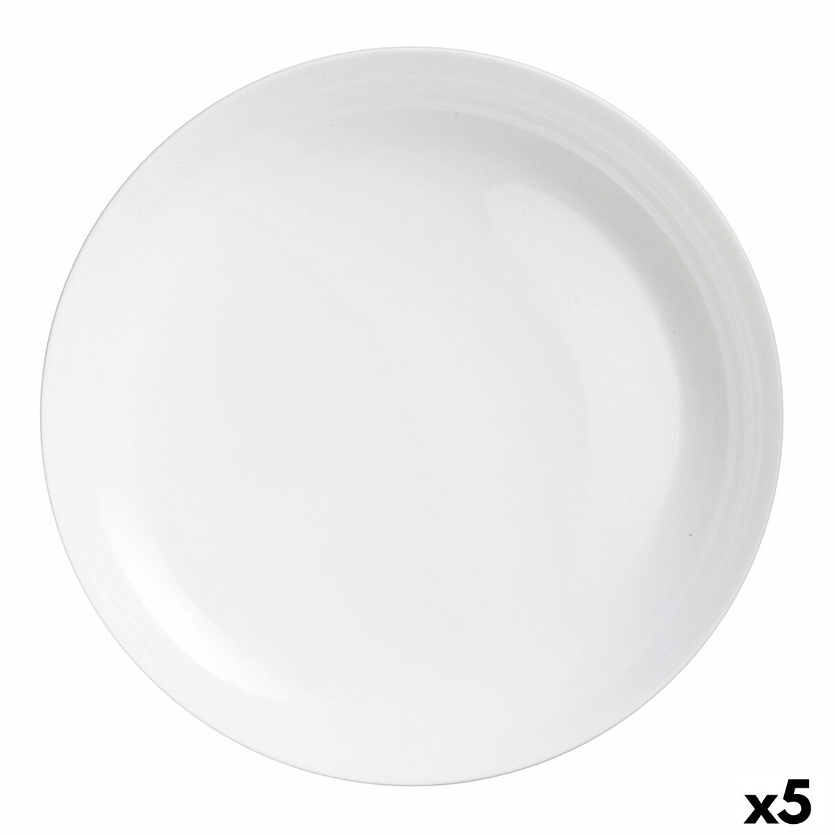 Fruktskål Luminarc Diwali Rund Vit Glas (30 x 7 cm) (5 antal)