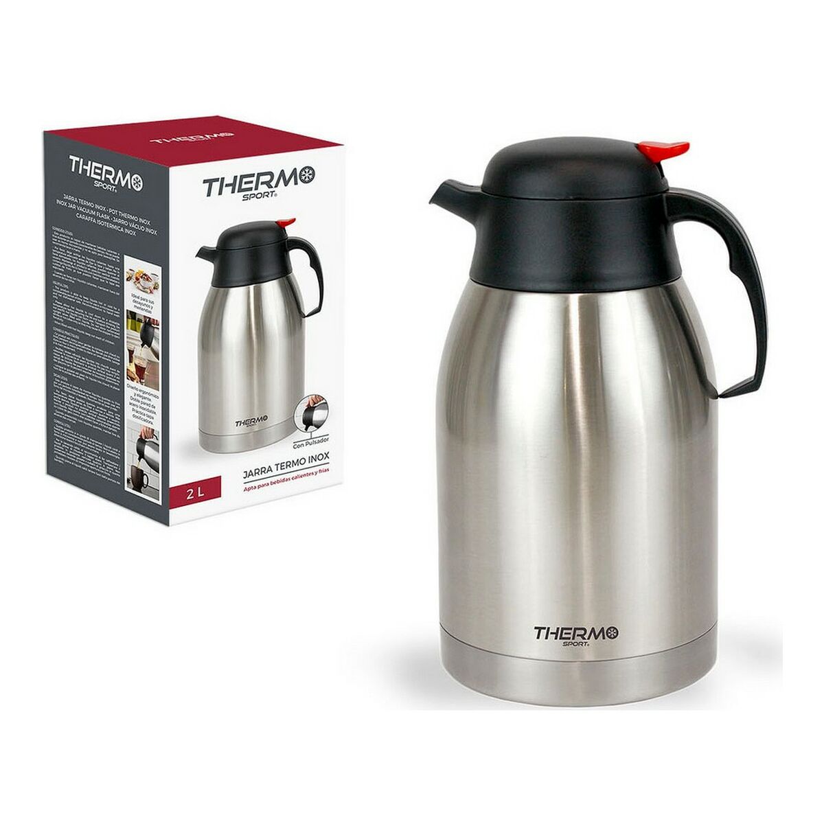 Termosbehållare ThermoSport 205339 Rostfritt stål (2 L) - 2