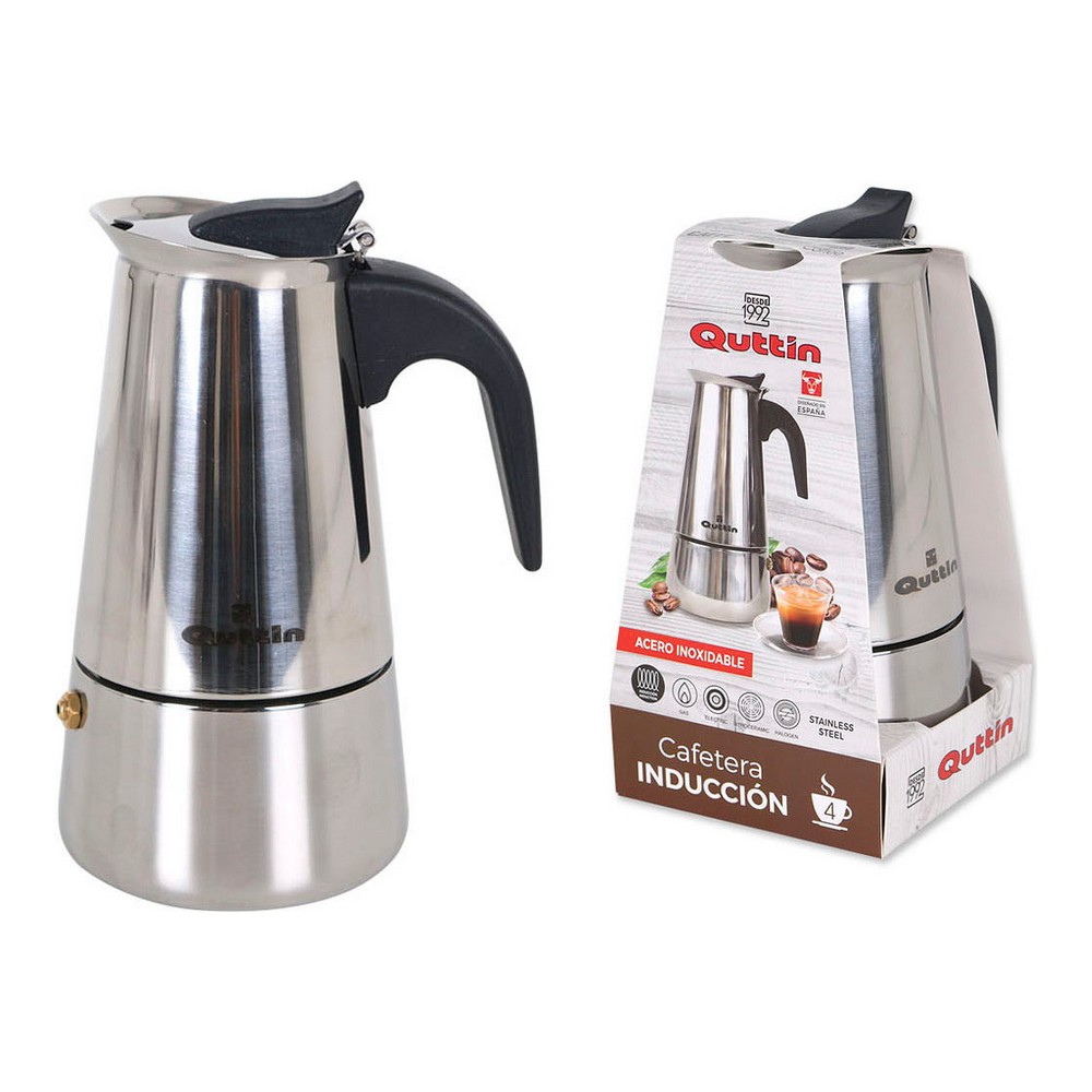 Italiensk Kaffepanna Quttin Silvrig Rostfritt stål (4 Csészék) - 2
