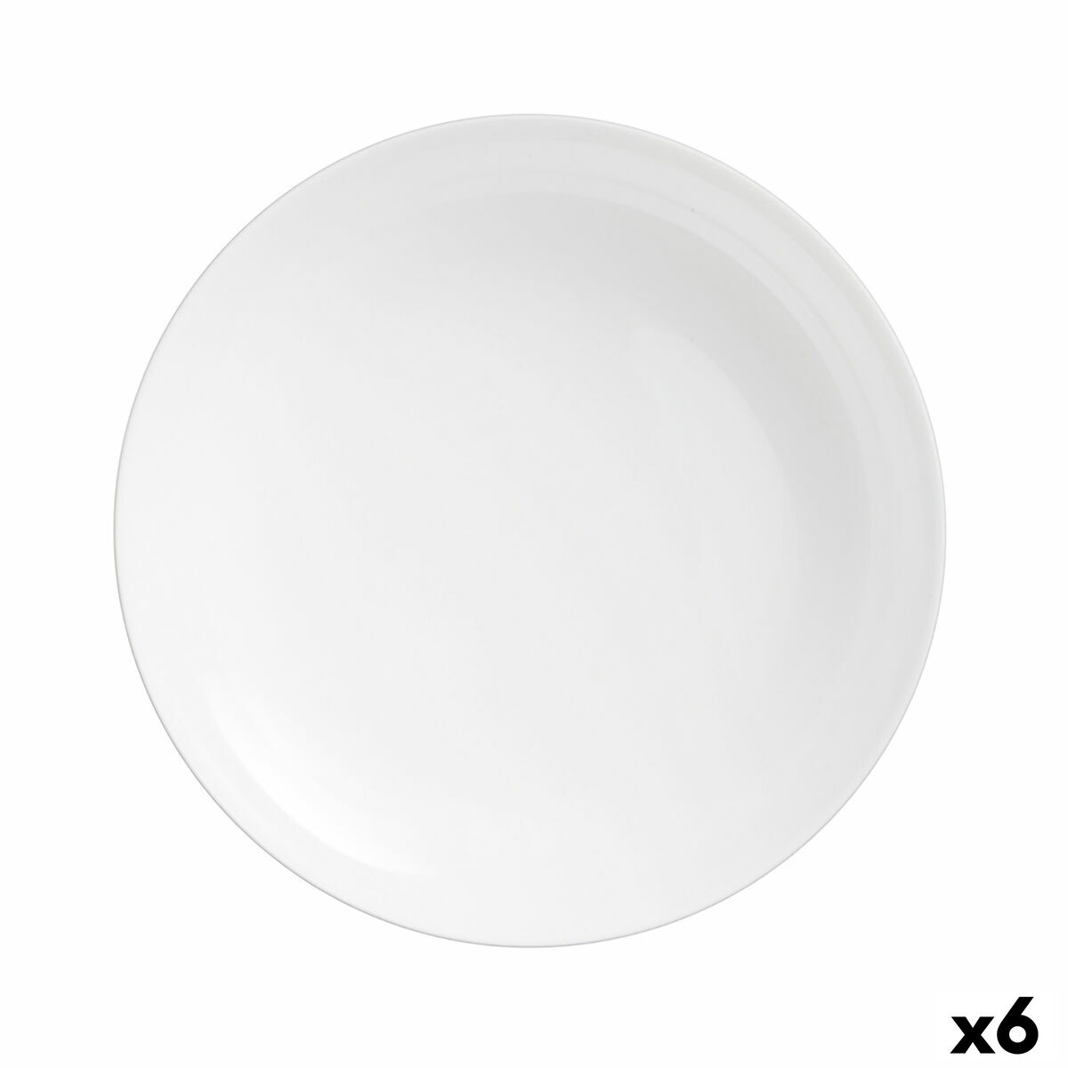 Fruktskål Luminarc Diwali Rund Vit Glas (22 x 7 cm) (6 antal)