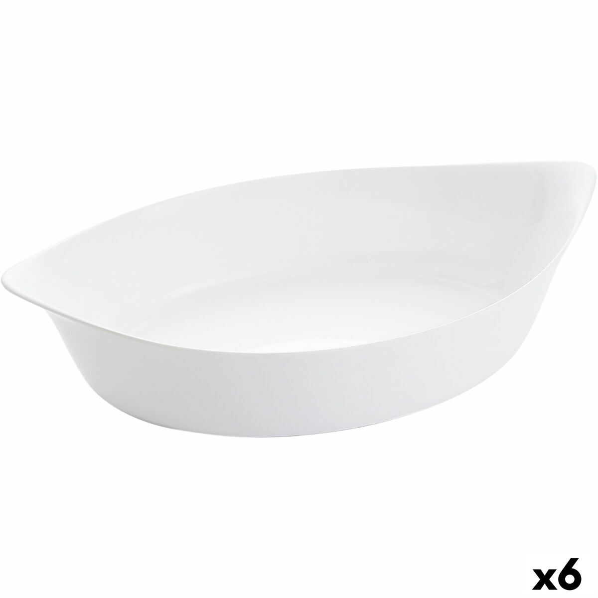 Servingsfat Luminarc Smart Cuisine Avlång Vit Glas 6 antal 38 x 22 cm