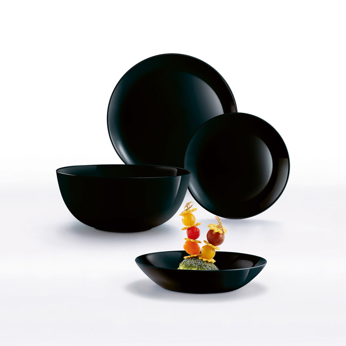 Skål Luminarc Diwali Svart Glas (14,5 cm) (24 antal) - 2