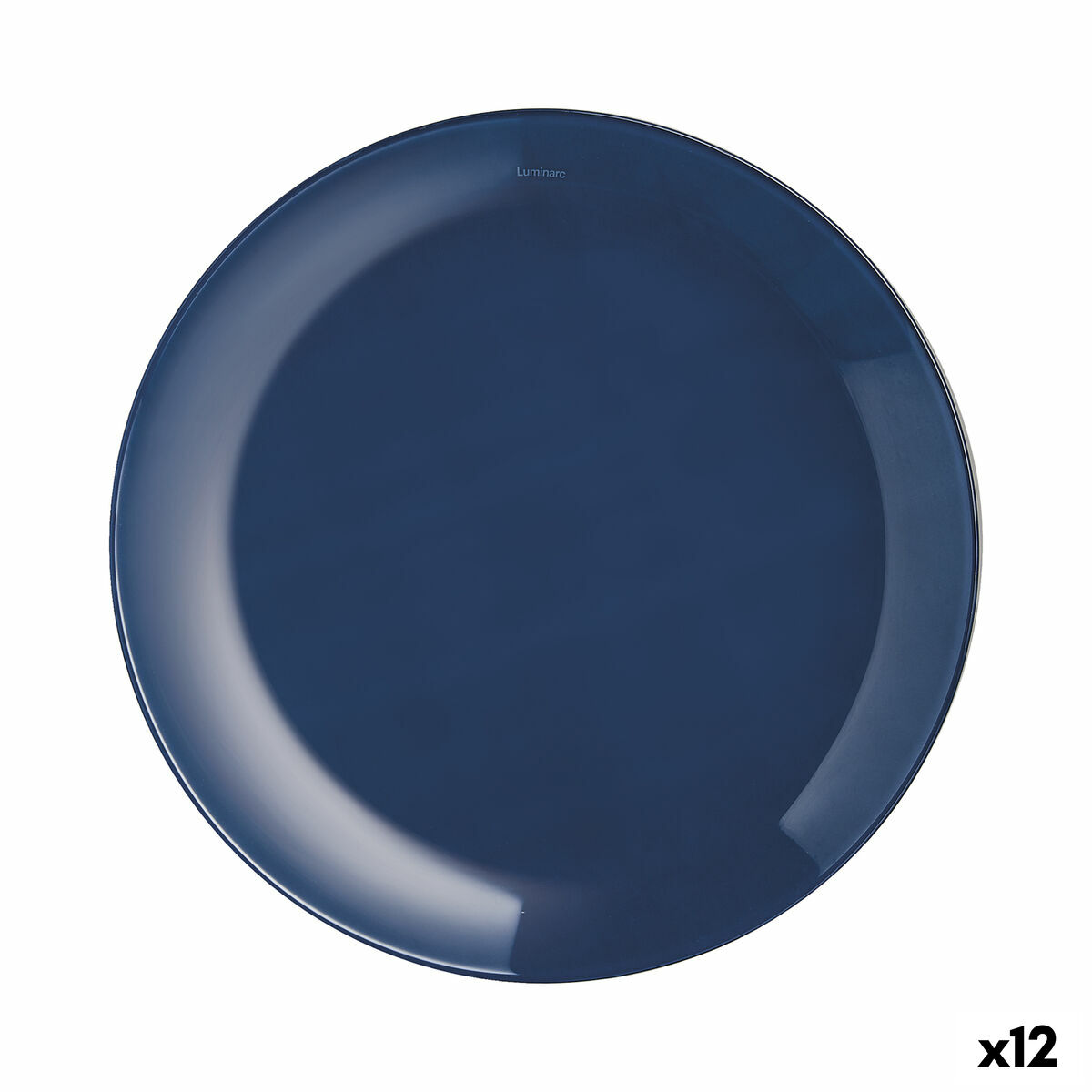 Dessert Luminarc Arty Blå Glas (Ø 20,5 cm) (12 antal)