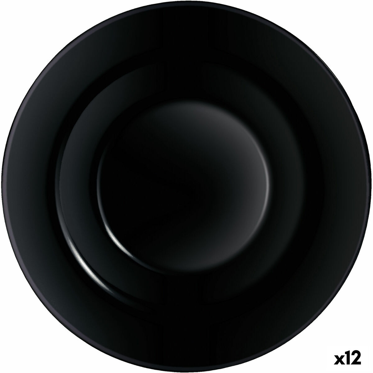 Pastatallrik Arcoroc Evolutions Svart Glas (Ø 28 cm) (12 antal)