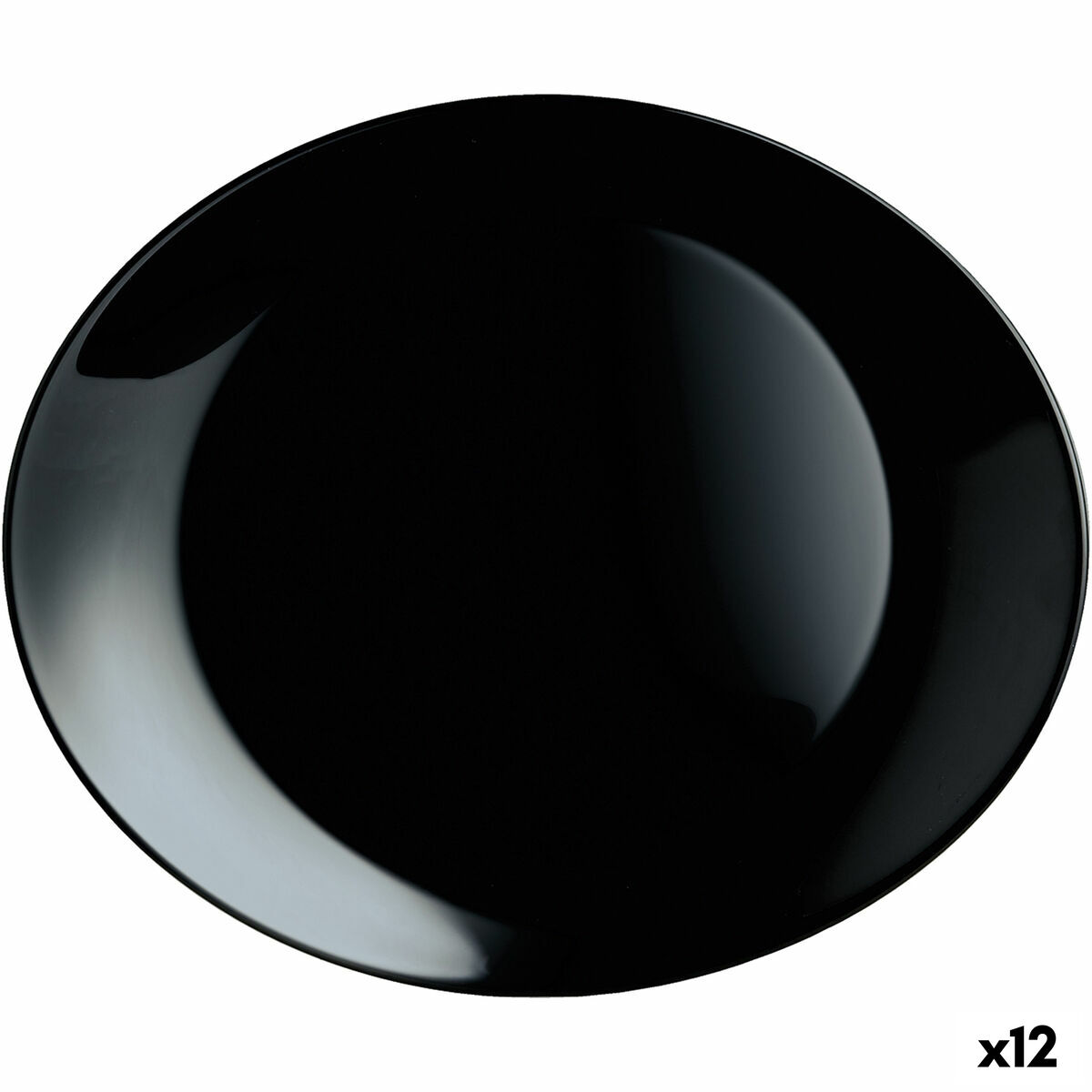 Tallrik Arcoroc Evolutions Kött Svart Glas (30 x 26 cm) (12 antal)