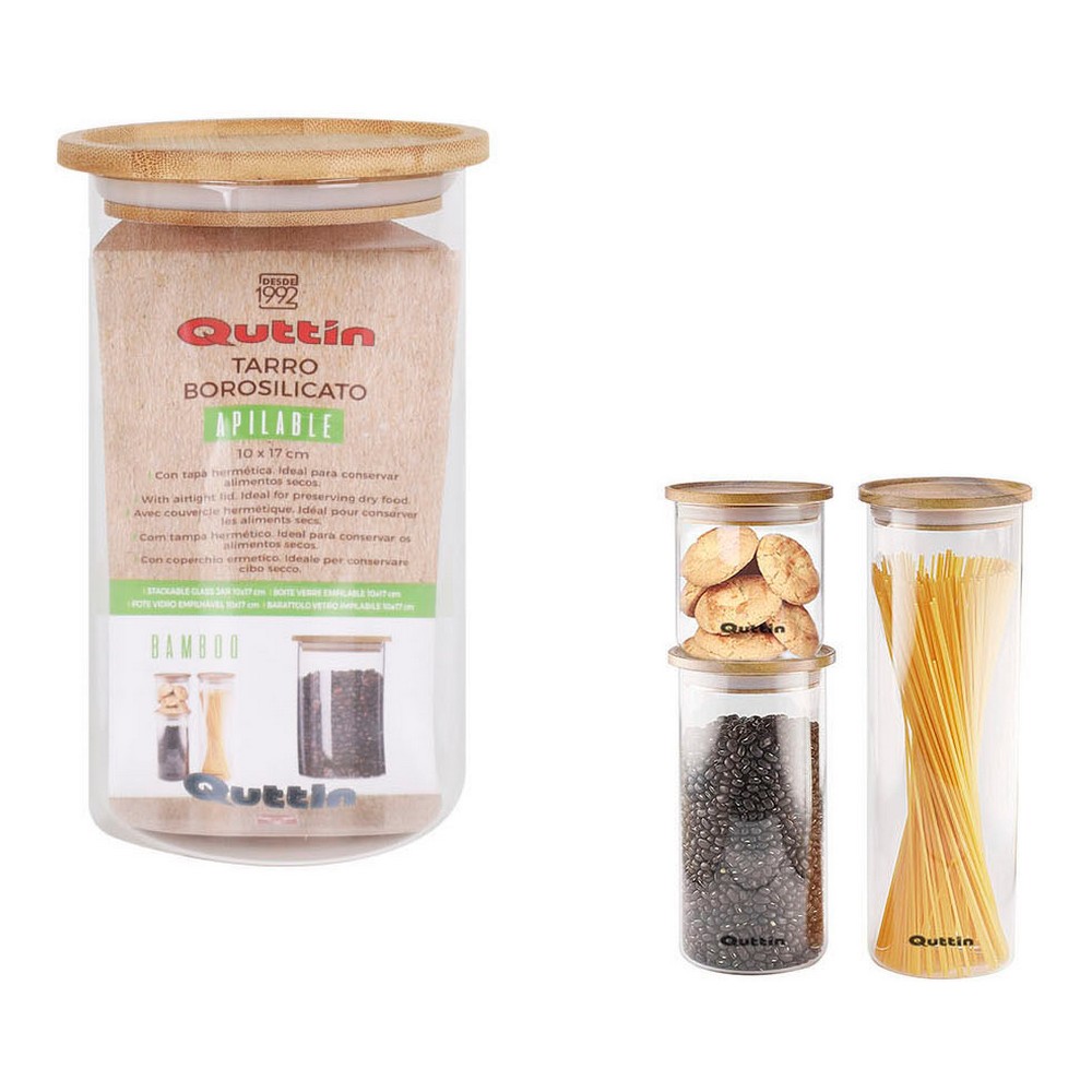 Burk Quttin Bamboo Borosilikatglas Stapelbara (10 x 17 cm) - 2