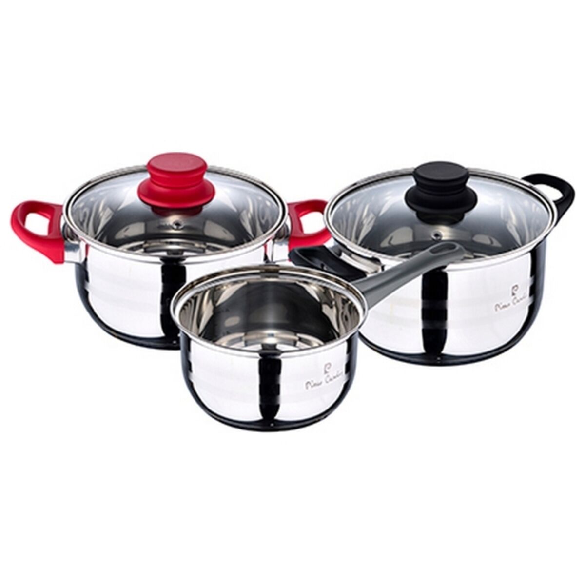 Kastrullset Pierre Cardin Eclat Rostfritt stål Silvrig (5 pcs) - 2