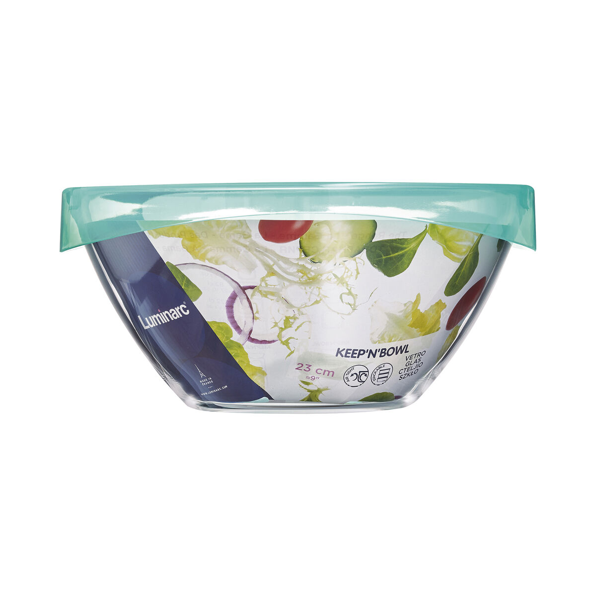 Salladsskål Luminarc Keep'n Lagon Transparent Med lock Glas (23 cm) (6 antal) - 3