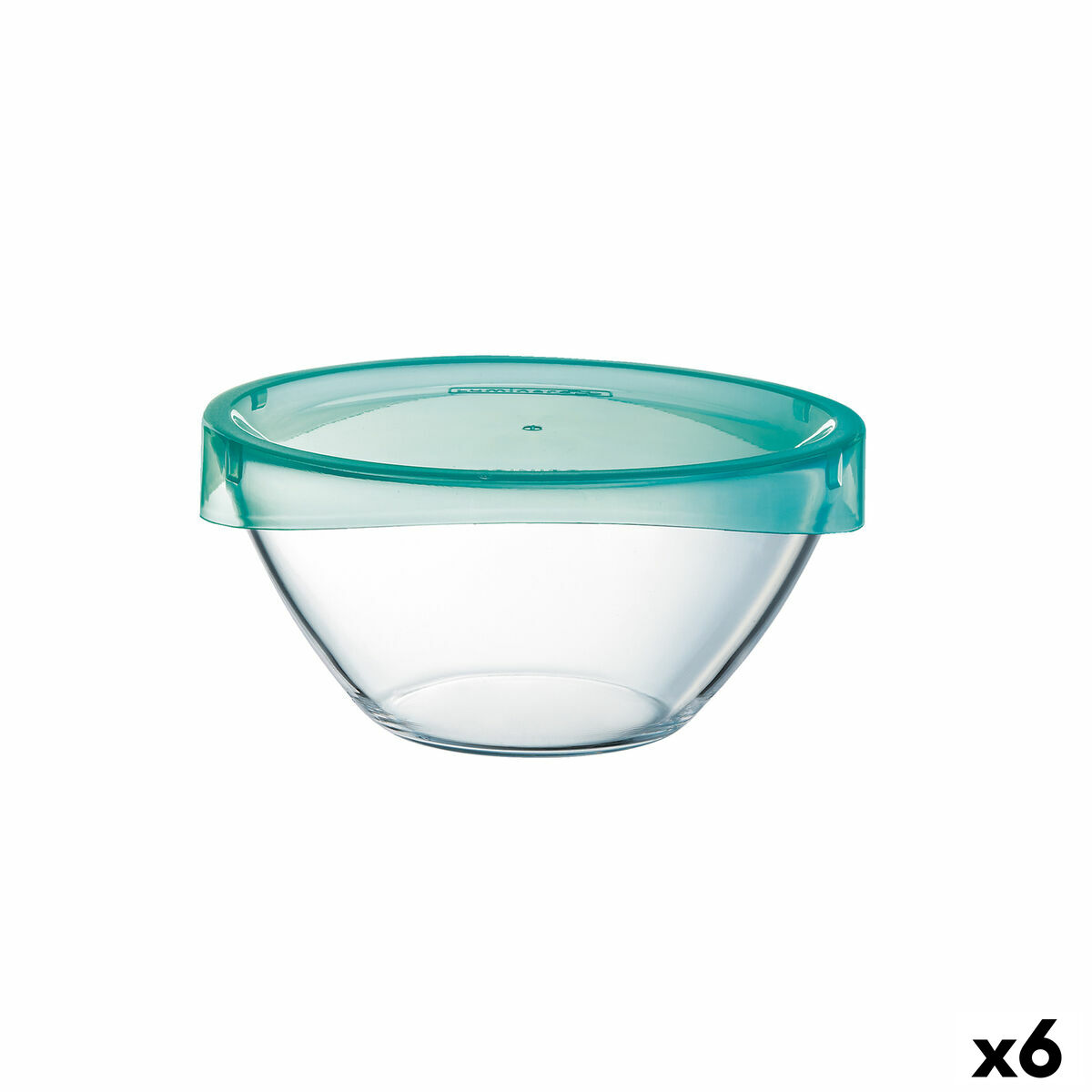 Salladsskål Luminarc Keep'n Lagon Transparent Med lock Glas Ø 17 cm (6 antal)