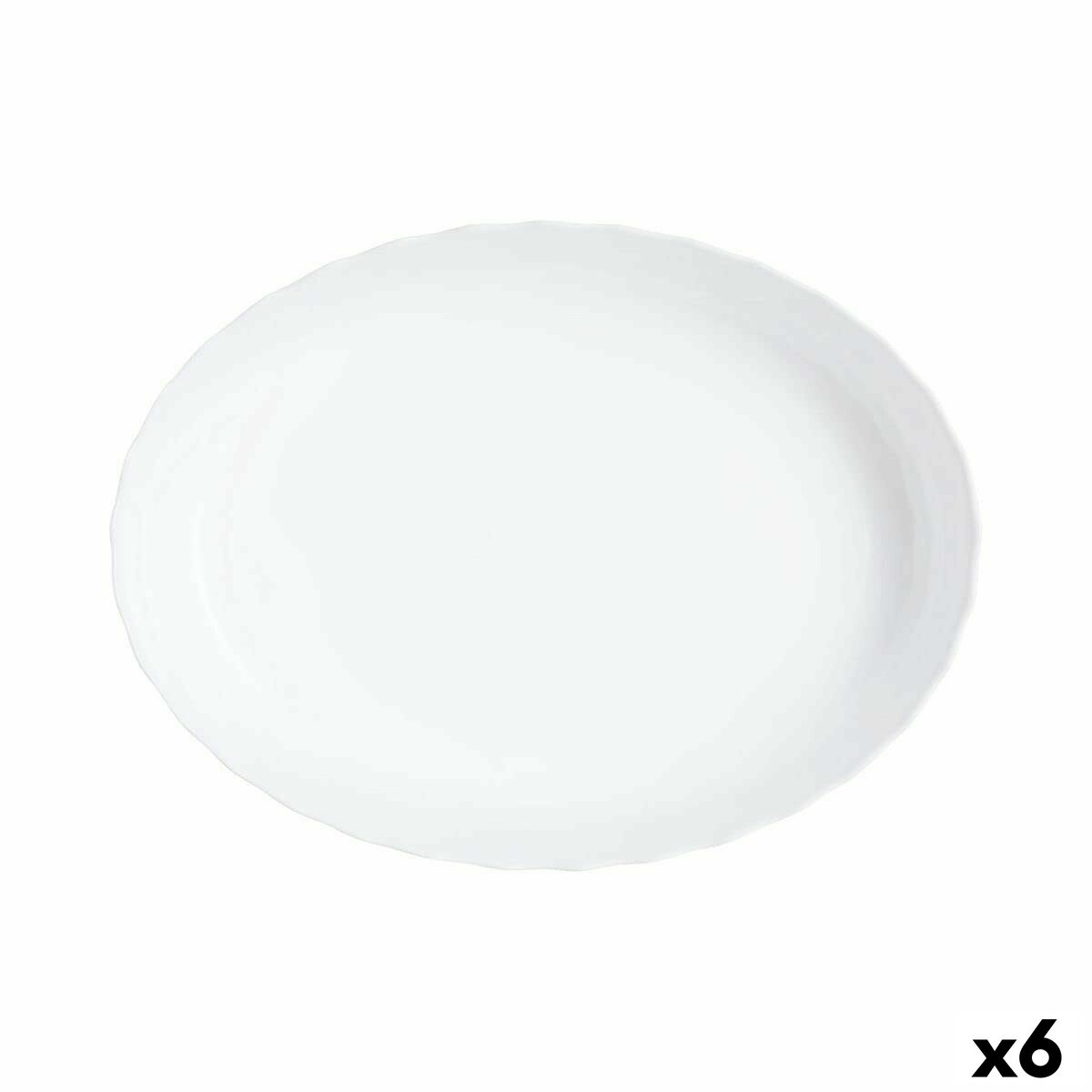 Servingsfat Luminarc Trianon Avlång Vit Glas 31 x 24 cm (6 antal)