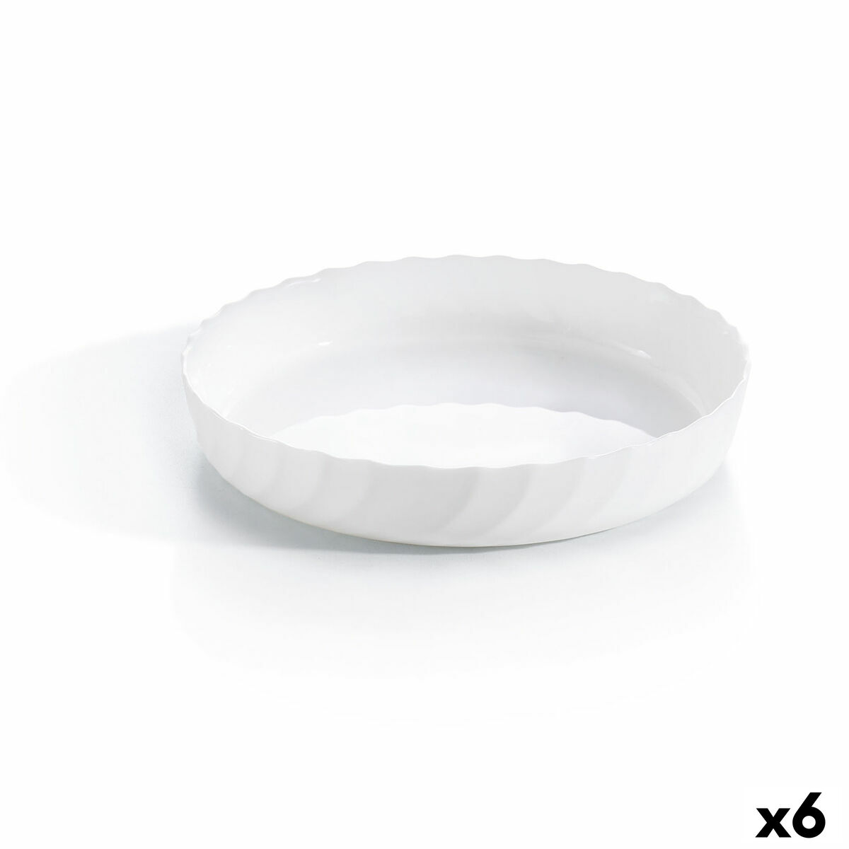 Servingsfat Luminarc Trianon Avlång Vit Glas (Ø 26 cm) (6 antal)