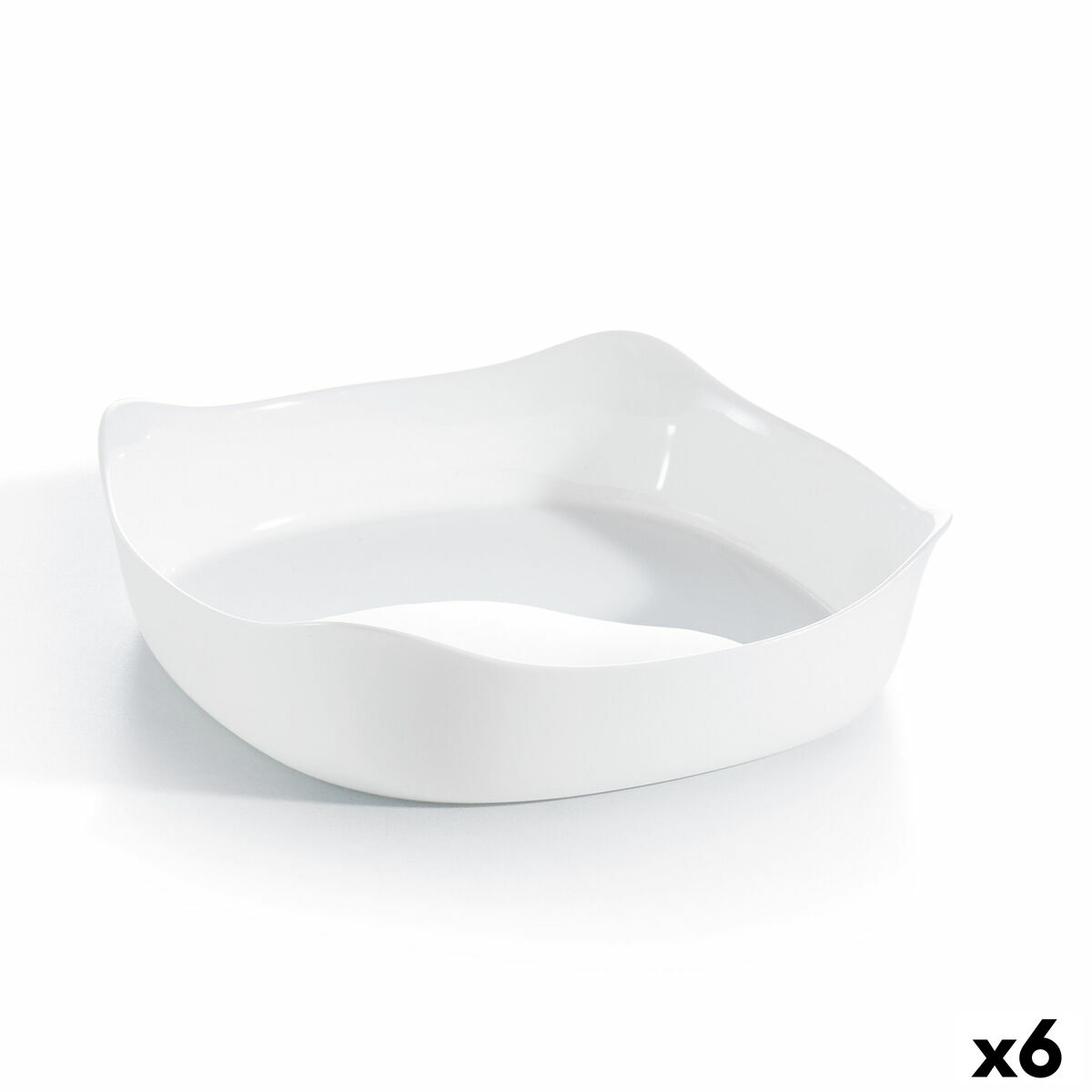 Servingsfat Luminarc Smart Cuisine Fyrkantig Vit Glas Ø 26 cm (6 antal)
