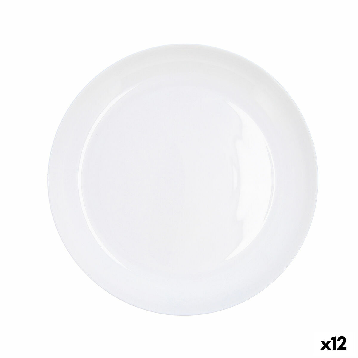 Platt skål Luminarc Friends Time Vit Glas 25 cm (12 antal)